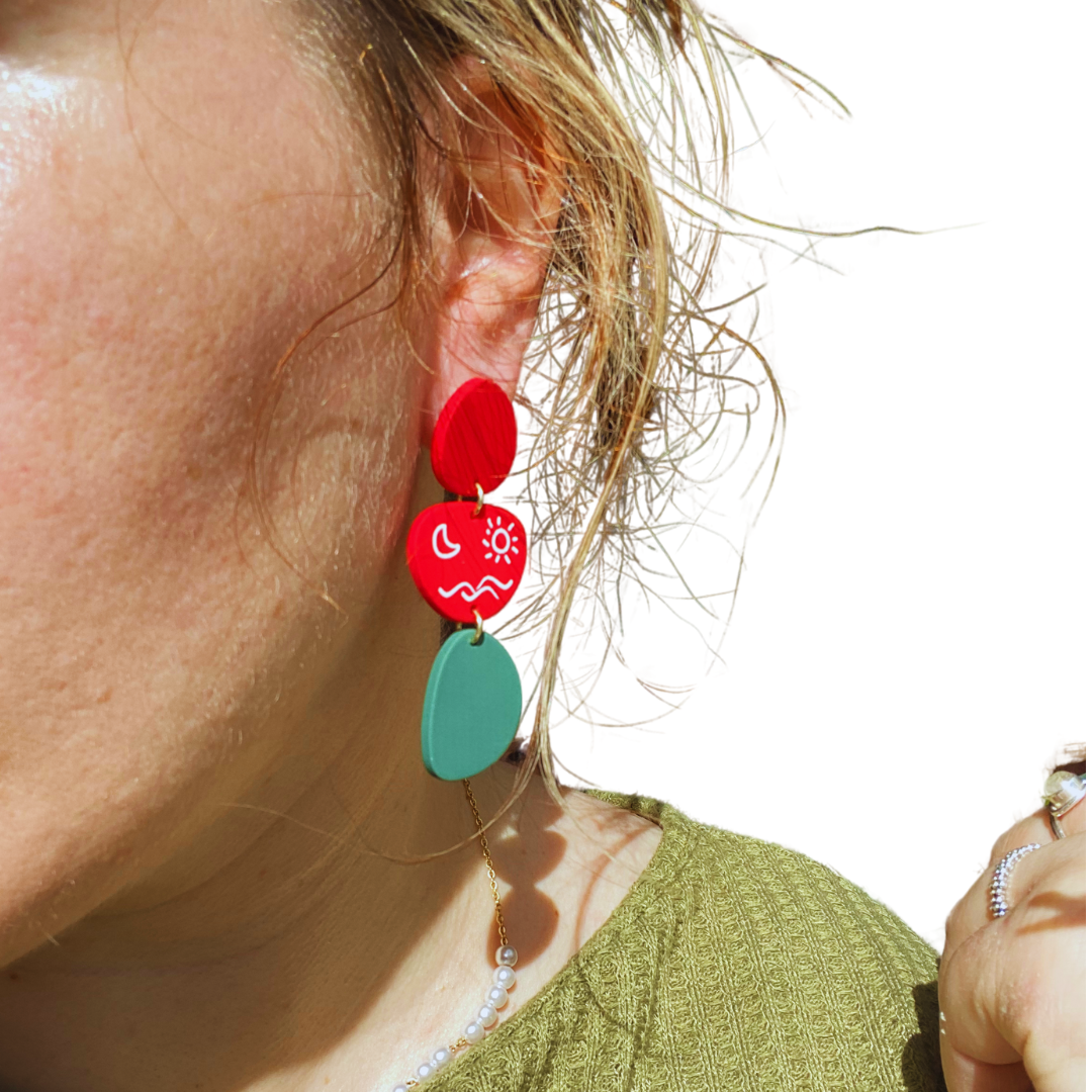 BOUCLES D'OREILLES POLYMÈRE - BEACHY