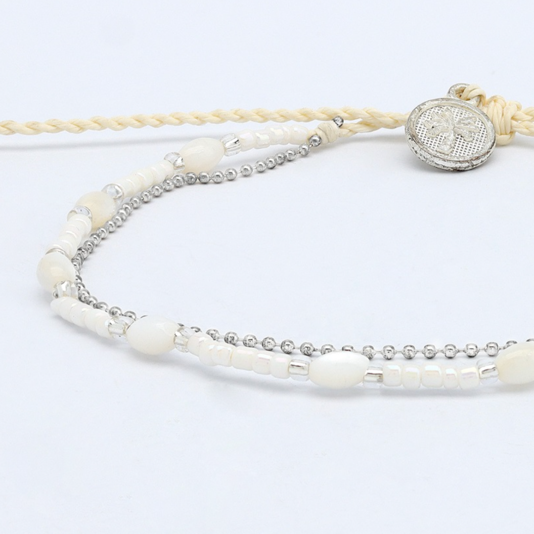 LEMBUT BLANC BRACELET PERLES
