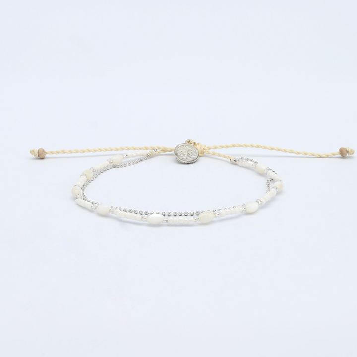 LEMBUT BLANC BRACELET PERLES