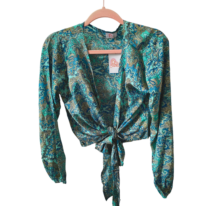 Demi Kimono 70% VRAIE SOIE - VERT PÂLE *(Manche standard)