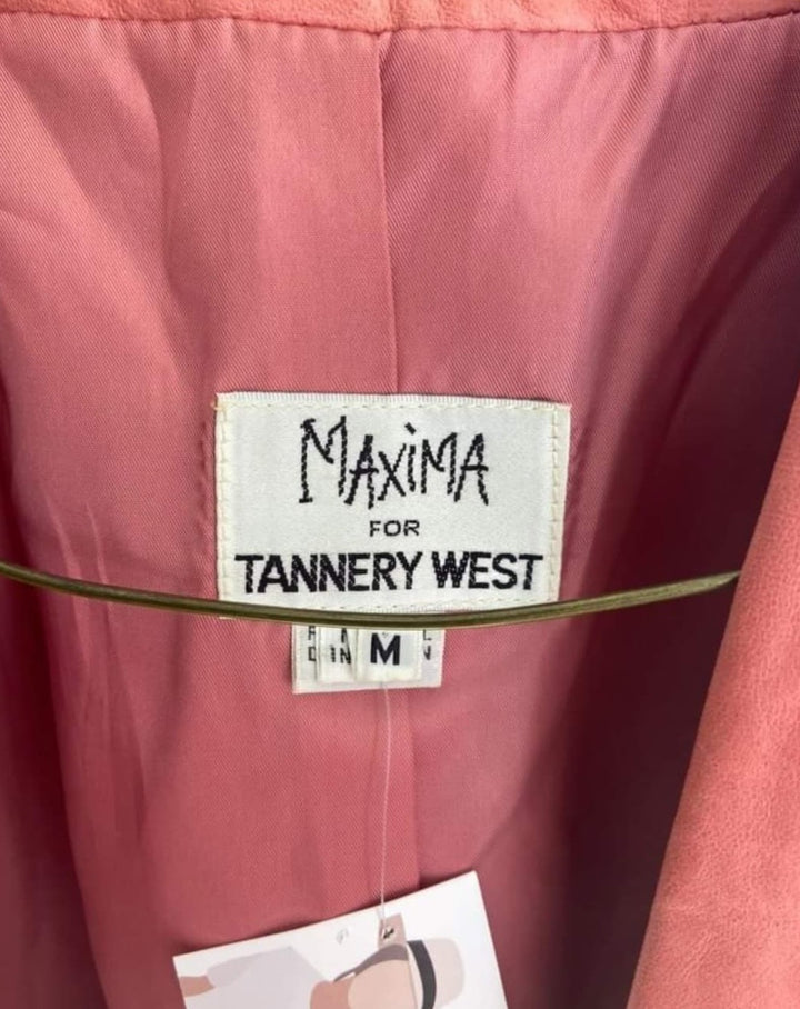 Manteau de cuir rose - Vintage 80's