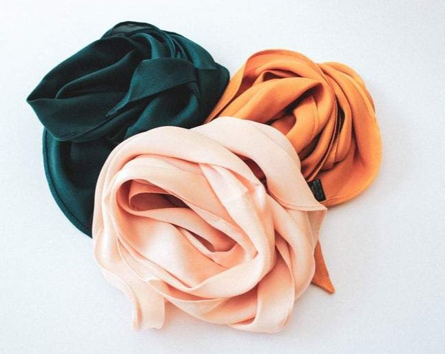 Foulard de soie-MOUTARDE