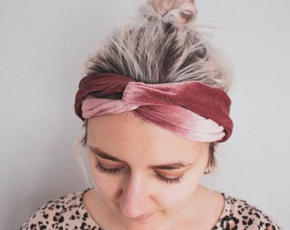 VELVET HEADBAND - Lilac