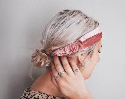 VELVET HEADBAND - Pink